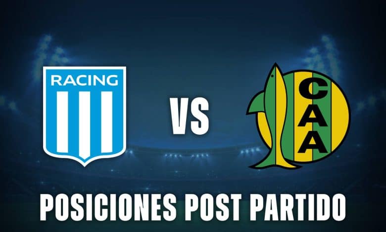 Racing vs ALdosivi posiciones post partido