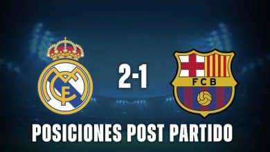Real Madrid vs Barcelona posiciones post partido