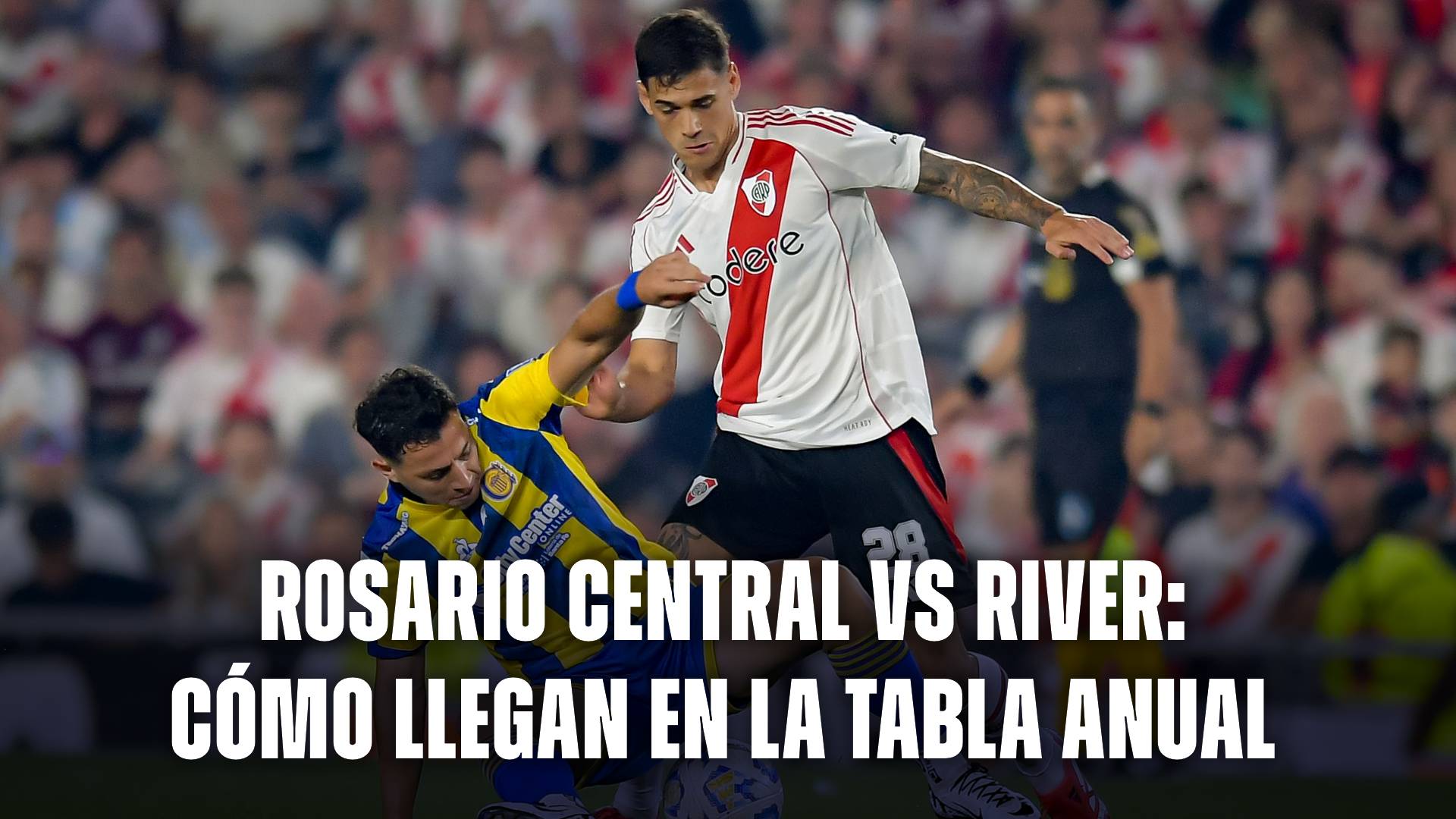 Rosario Central vs River Plate tabla anual