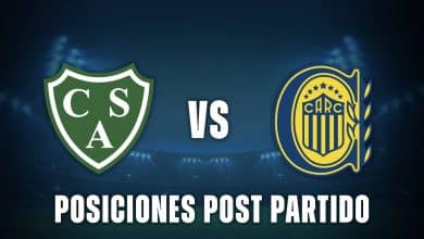 Sarmiento vs Rosario Central posiciones
