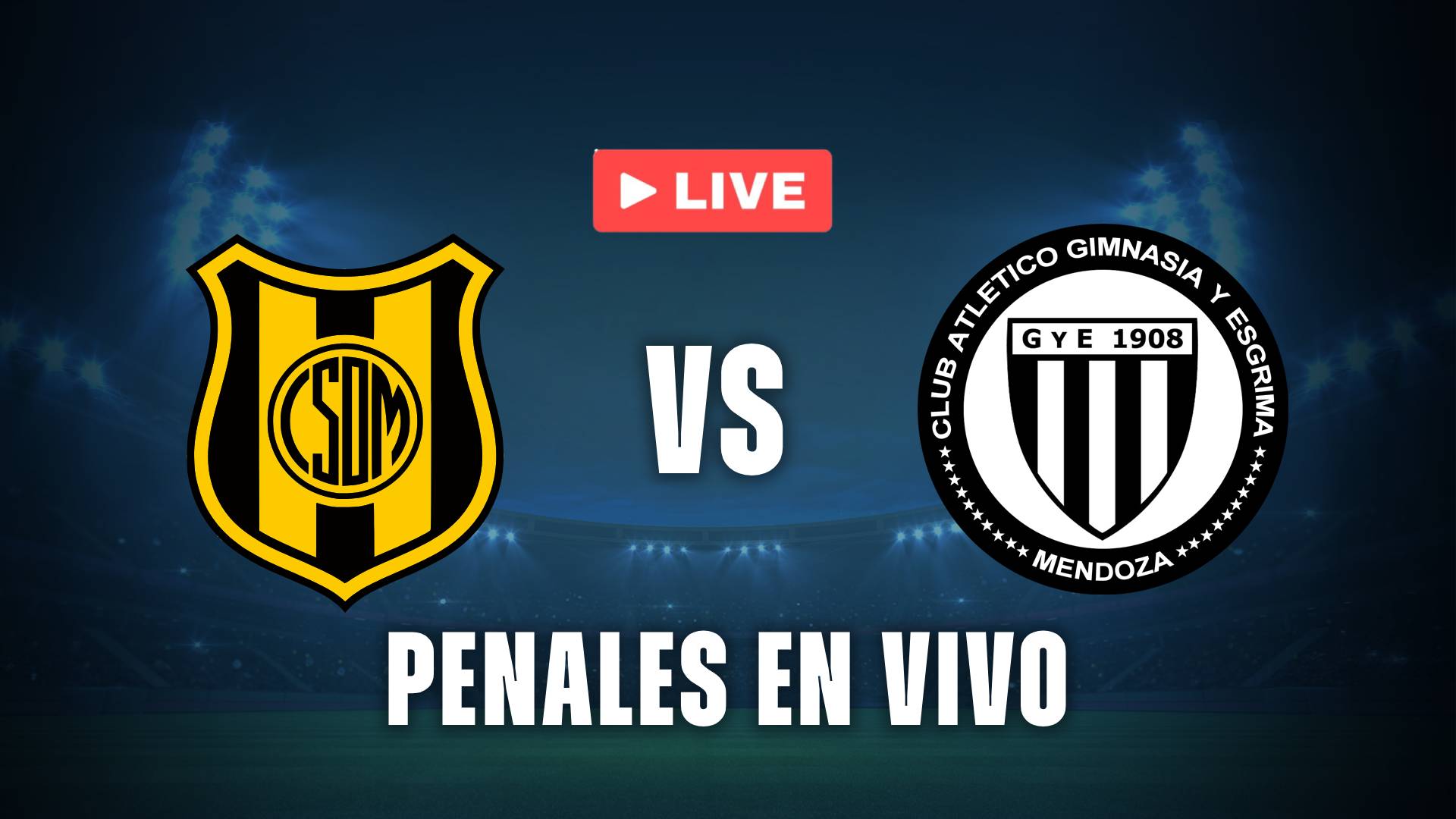 Deportivo Madryn vs Gimnasia de Mendoza penales en vivo