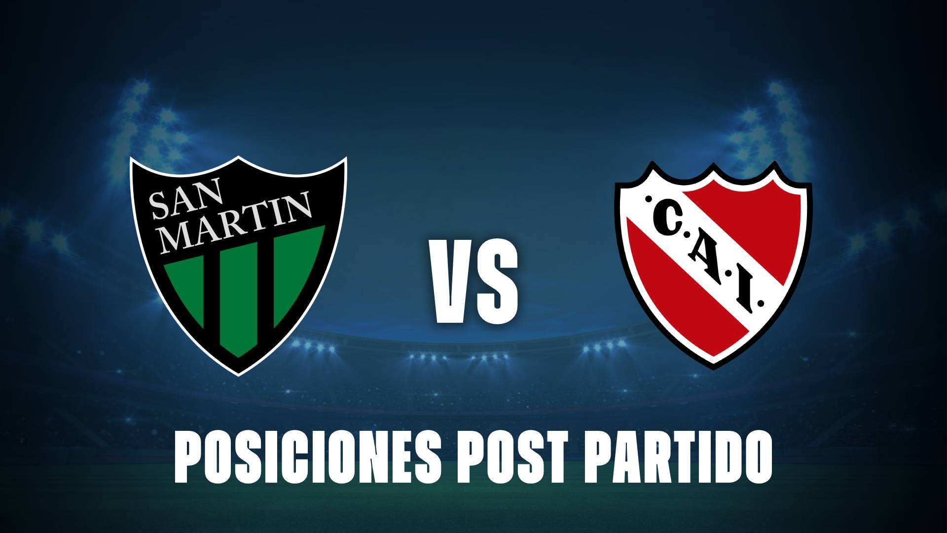 San Martin vs Independiente: posiciones post partido y como quedó la tabla anual