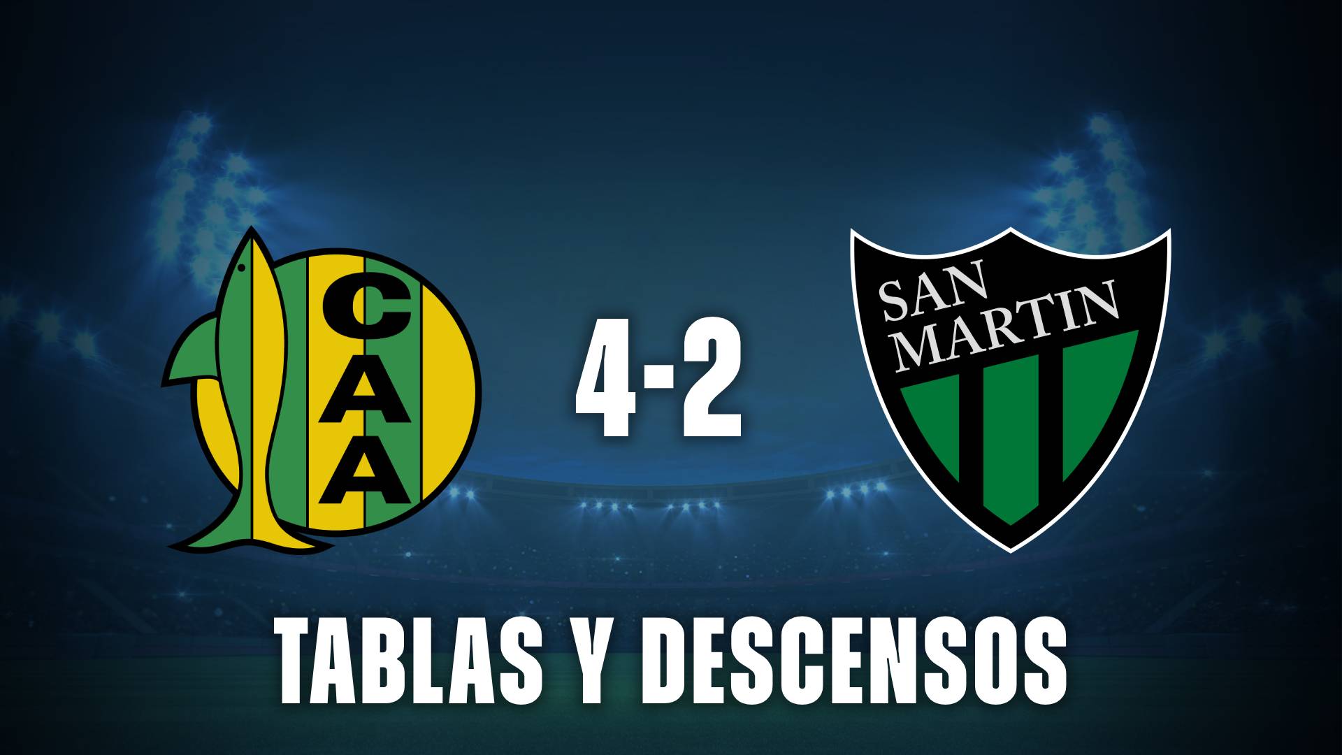 Aldosivi vs San Martin tablas