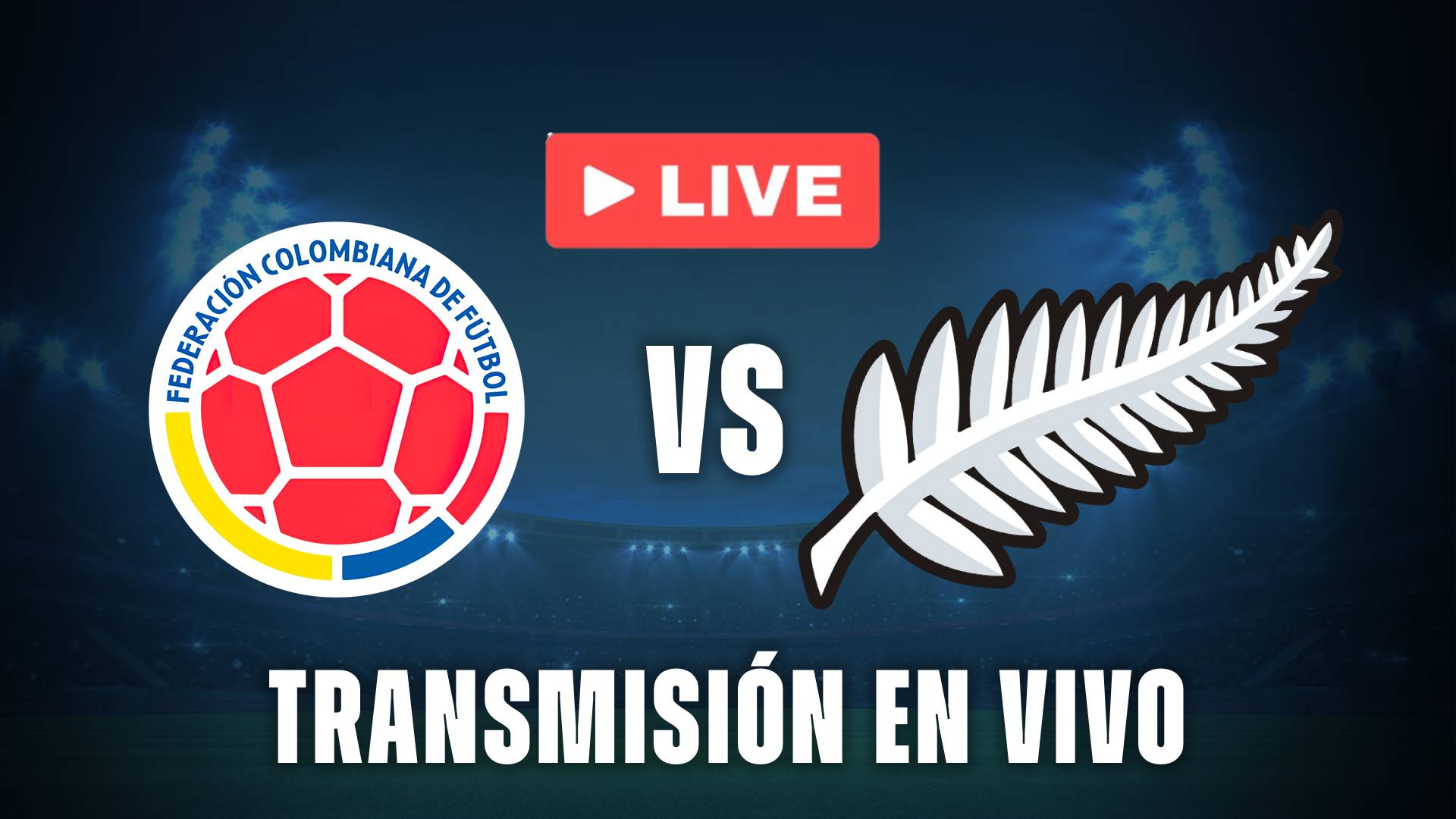 Colombia vs Nueva Zelanda transmisión en vivo