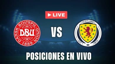 Dinamarca vs Escocia posiciones en vivo