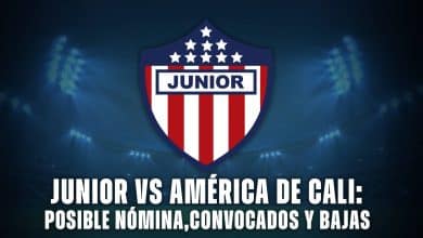 Junior vs América de Cali posible nómina