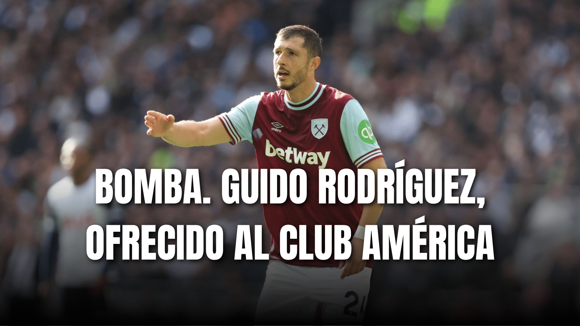 Guido Rodríguez con el West Ham en 2024
