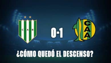 Banfield vs Aldosivi: ¿Cómo quedó la tabla del descenso?