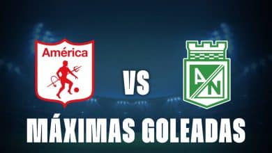 Máximas goleadas de América de Cali vs Atlético Nacional