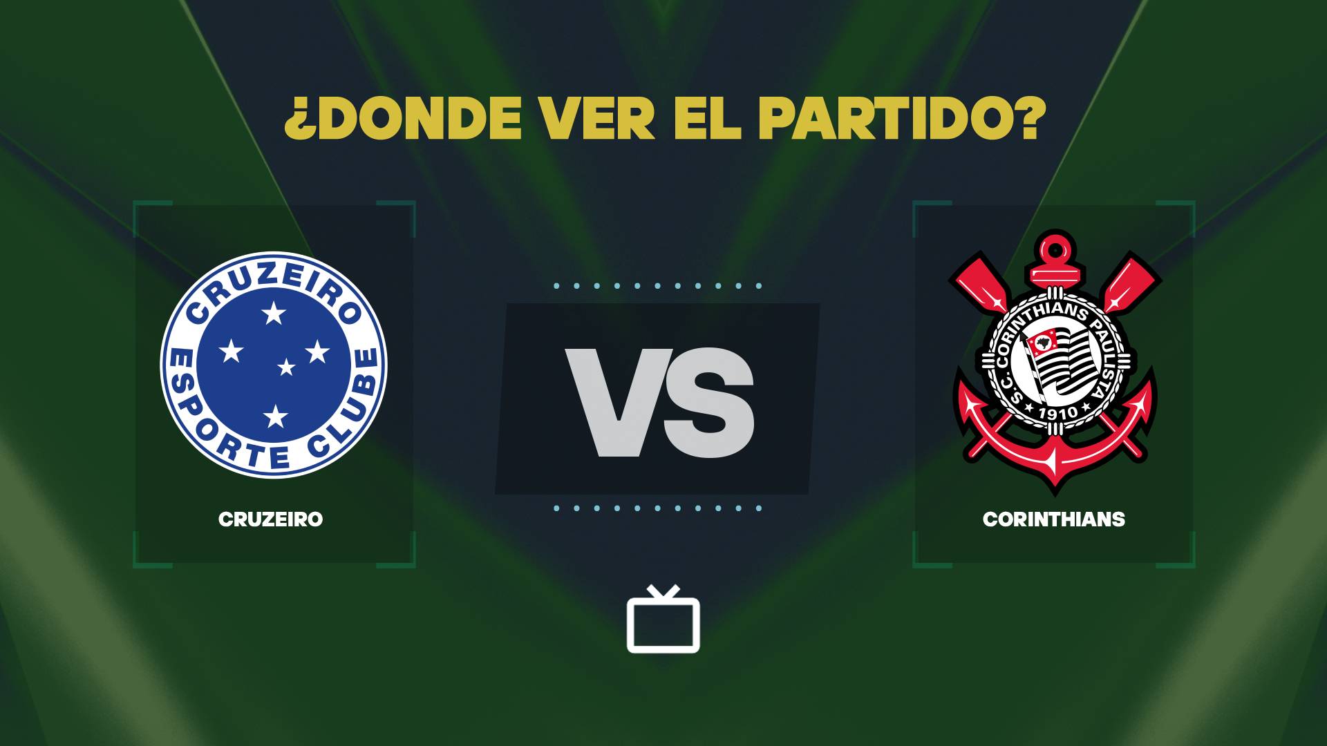 Qué canal pasa Cruzeiro vs Corinthians hoy: dónde ver el partido gratis y EN VIVO de la Copa Brasil