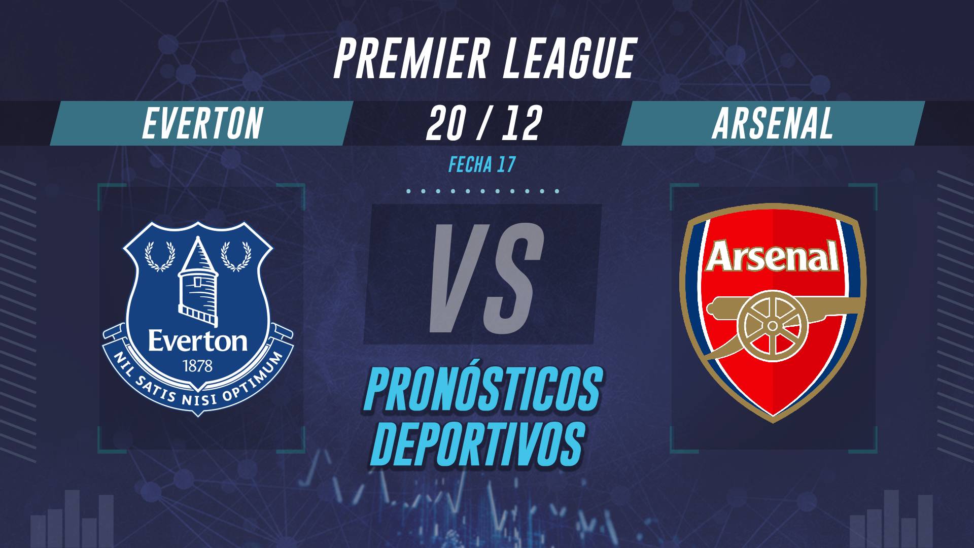 Everton vs Arsenal pronósticos y cuotas