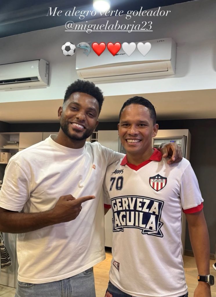 Carlos Bacca junto a Miguel Borja vía Instagram