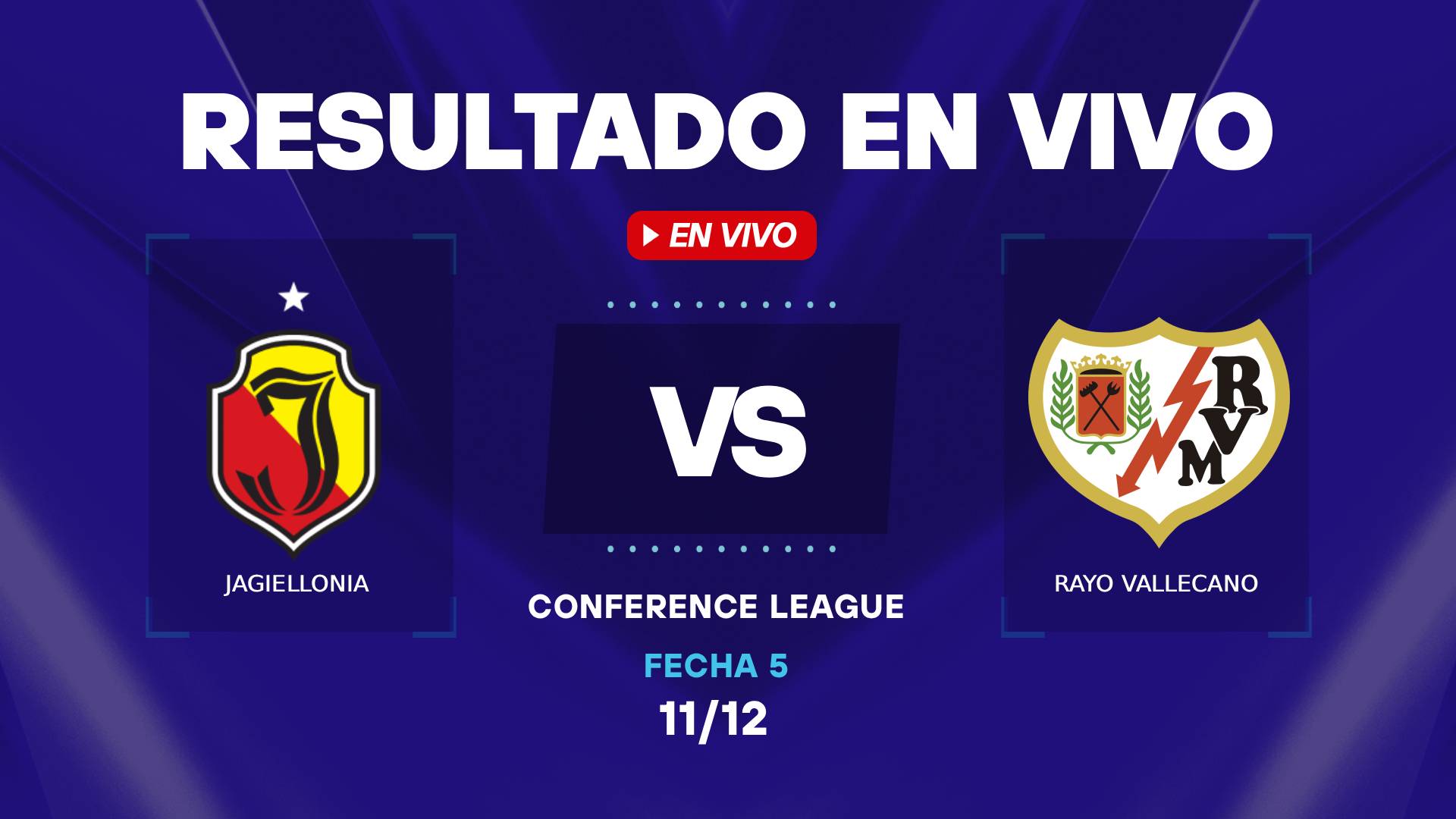 Jagiellonia vs Rayo Vallecano resultado en vivo