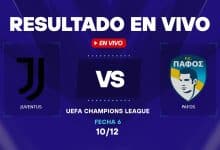 Juventus vs Pafos resultado en vivo
