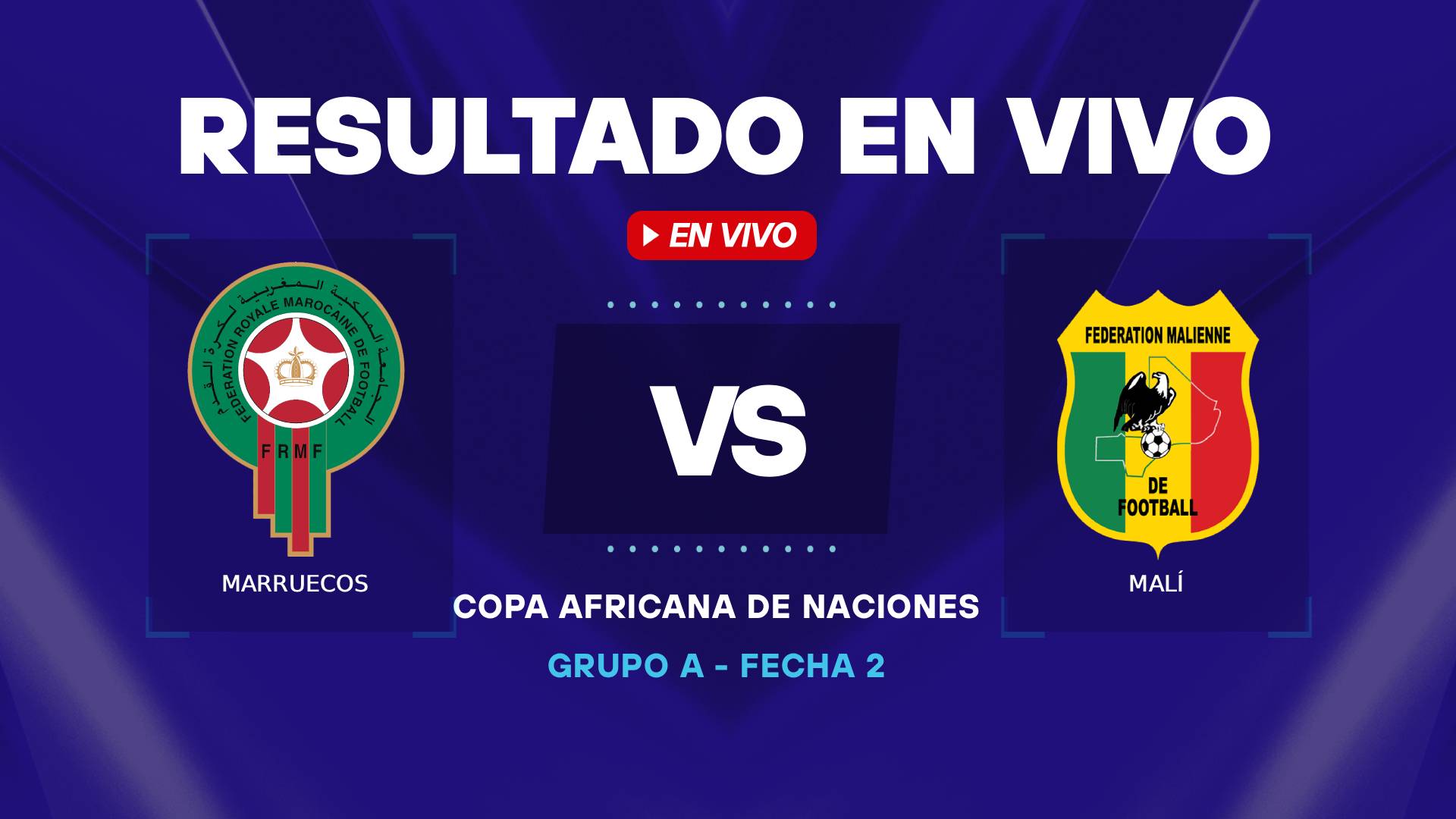 Marruecos vs Mali resultado en vivo