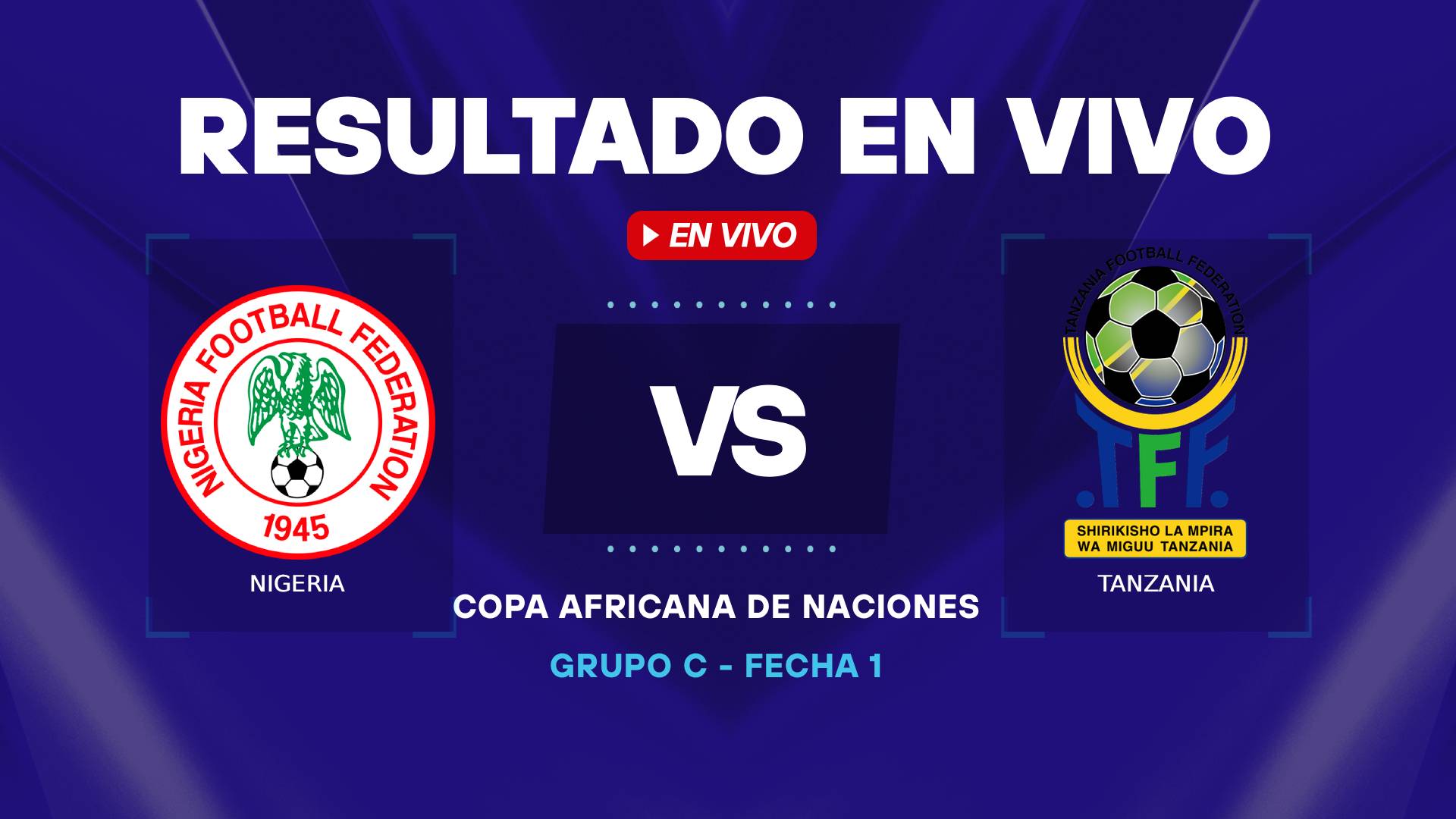 Nigeria vs Tanzania Copa Africana