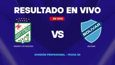 Oriente Petrolero vs Bolívar resultado en vivo