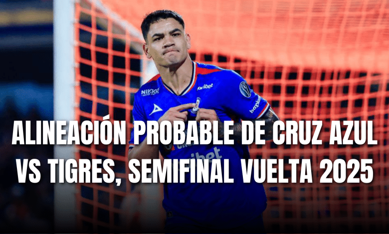 PORTADA_Alineación probable Cruz Azul para enfrentar a Tigres, SF vuelta, AP 2025