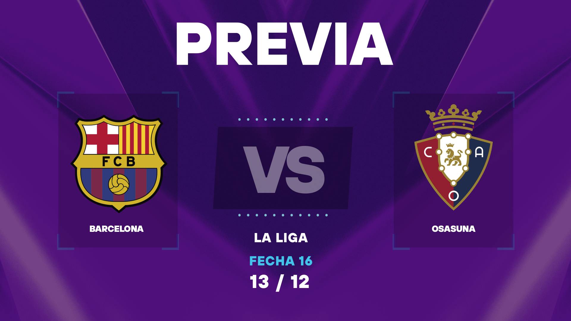 Barcelona vs Osasuna: cuando juegan y donde ver el partido por La Liga