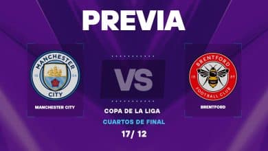 Manchester City vs Brentford: donde ver y posibles formaciones de la Copa de la Liga