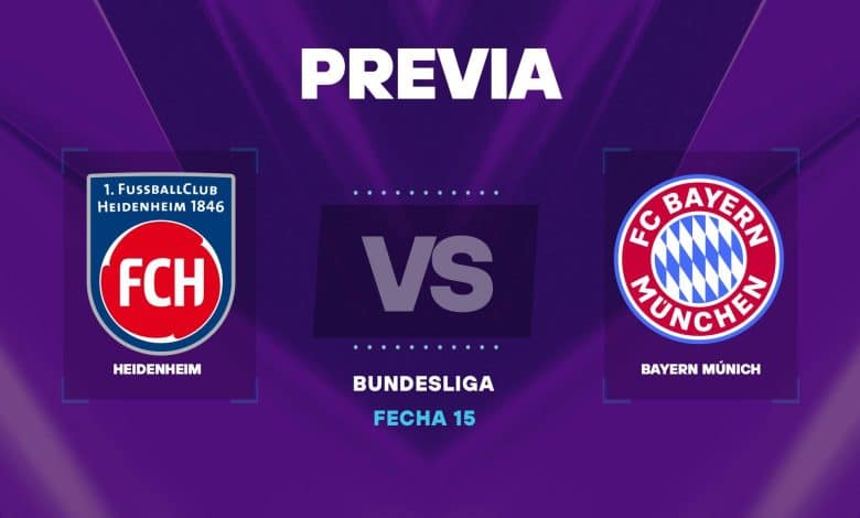 Heidenheim vs Bayern Munich: donde ver y posibles formaciones por la Bundesliga