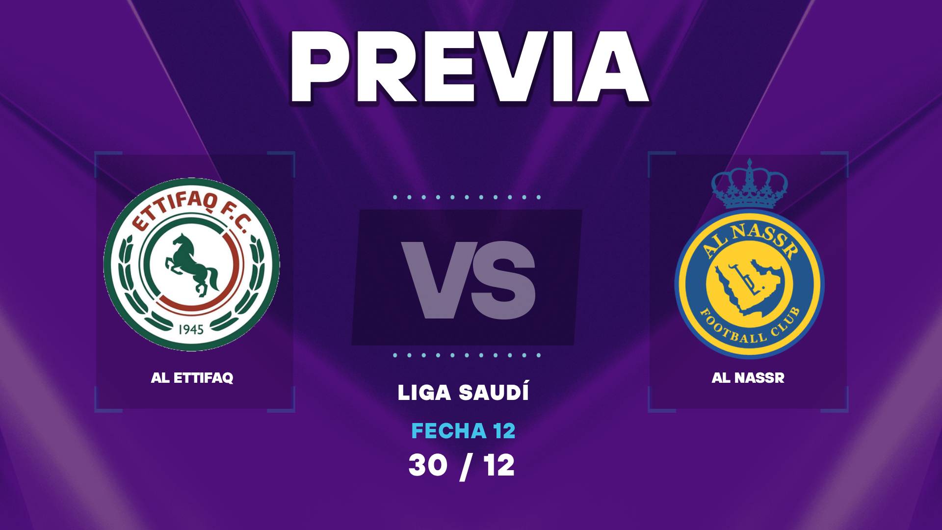 Al Ettifaq vs Al Nassr: donde ver y horarios del partido por Liga Saudí