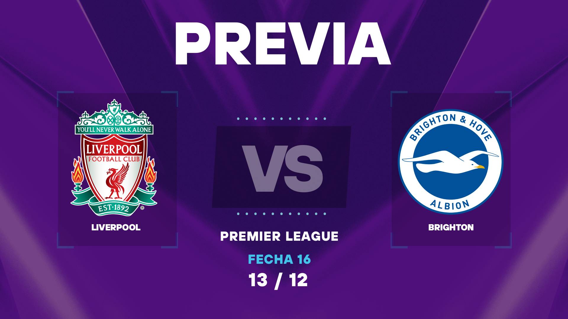 Liverpool vs Brighton: donde ver y horarios del partido por Premier League