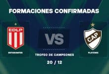 Trofeo de Campeones: Alineaciones de Estudiantes vs Platense