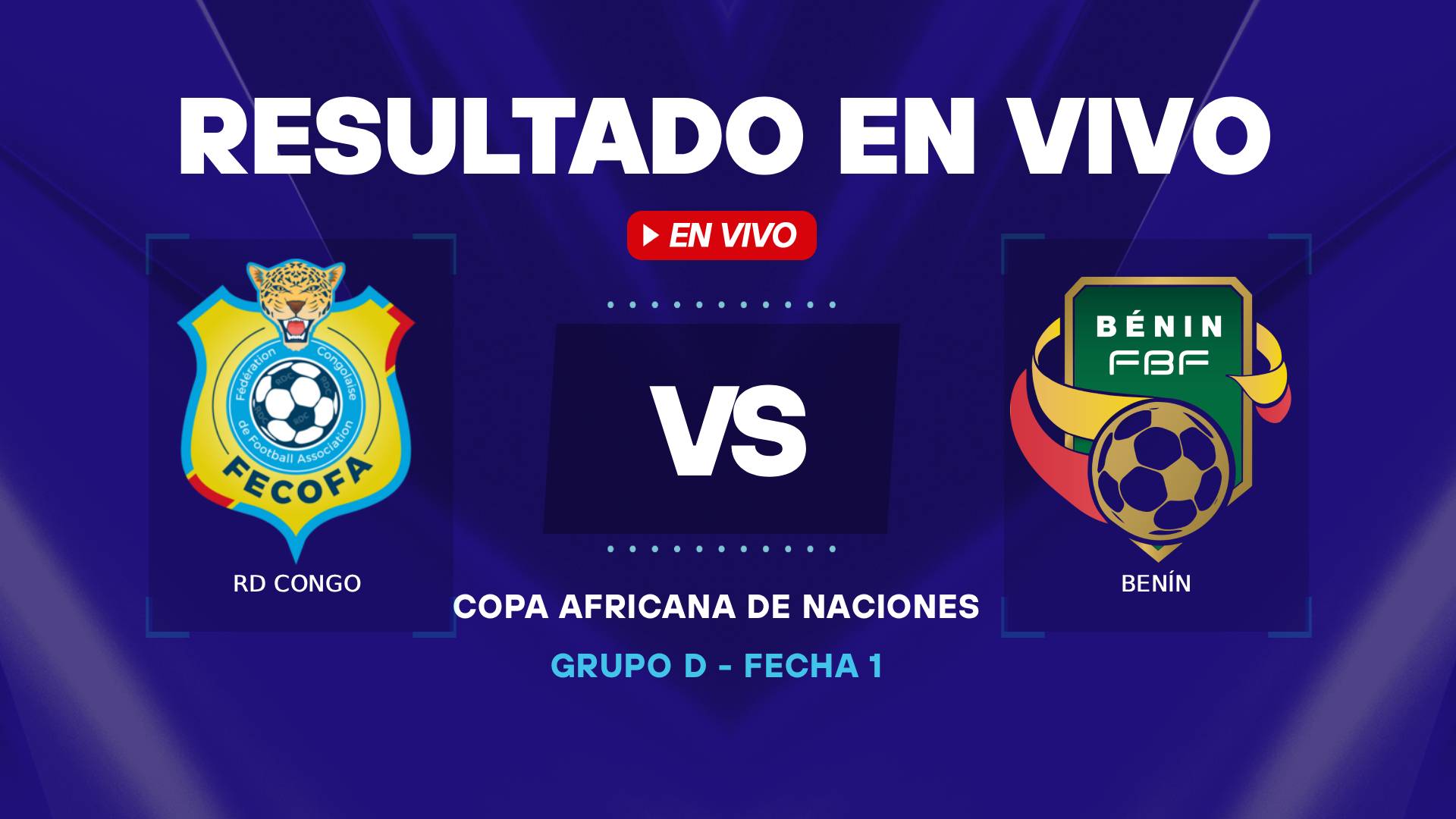 RD Congo vs Benin resultado en vivo
