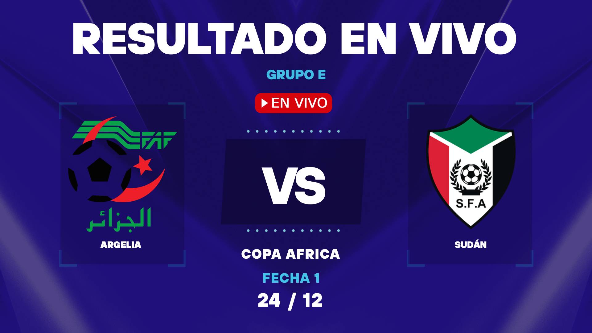 Argelia vs Sudán: resultado EN VIVO y estadísticas de la Copa África