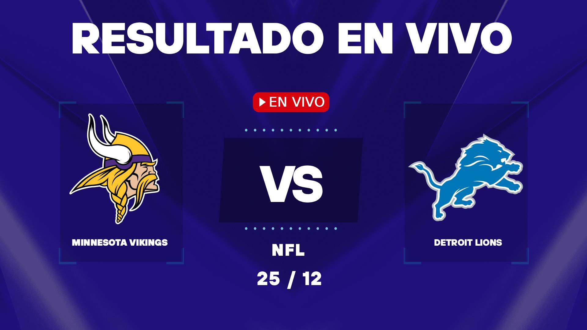 Vikings vs Lions: resultado EN VIVO y estadísticas de la NFL