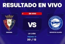 Osasuna vs Álaves: resultado EN VIVO y estadísticas por La Liga
