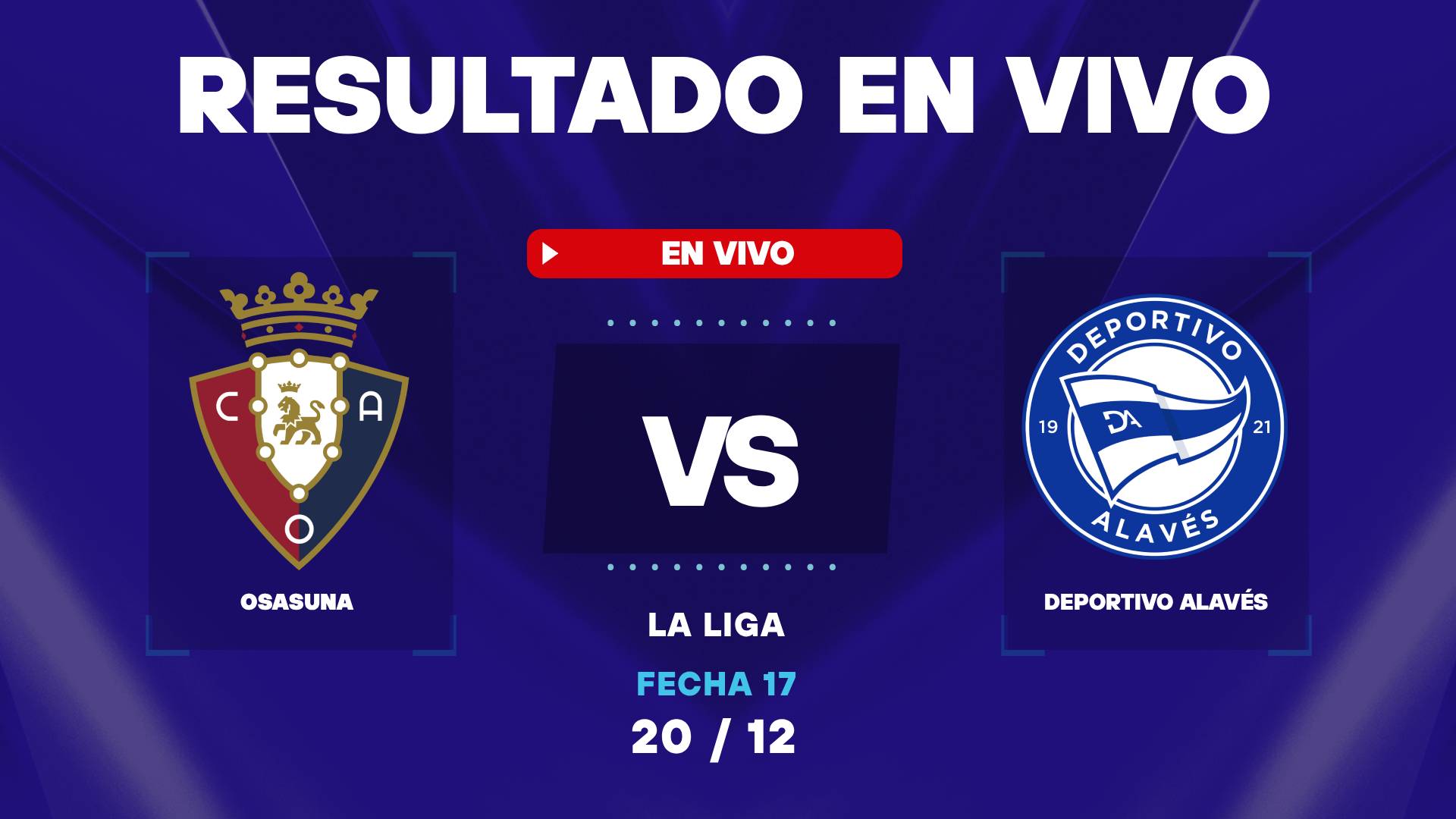 Osasuna vs Álaves: resultado EN VIVO y estadísticas por La Liga