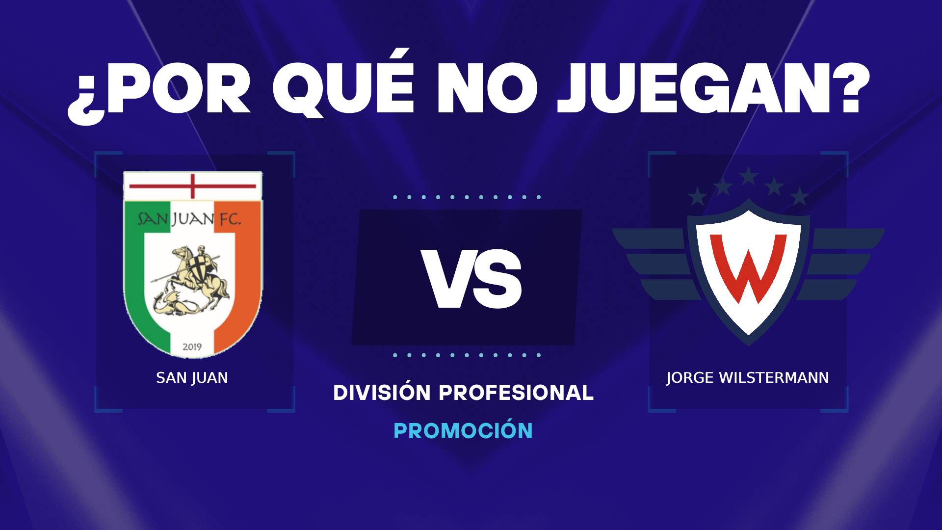 San Juan vs Jorge Wilstermann partido cancelado