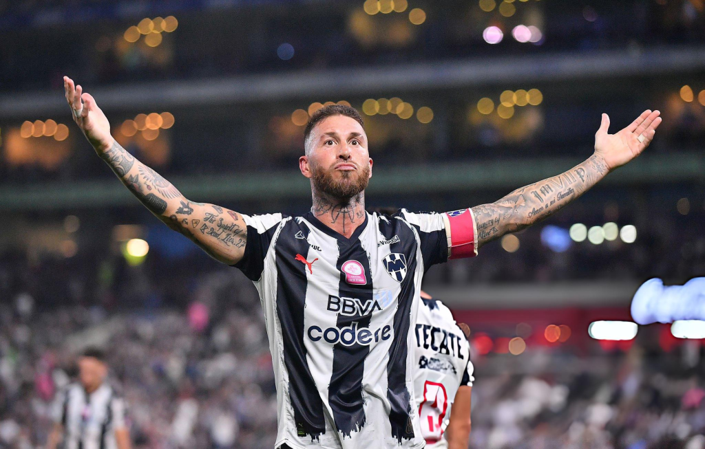Sergio Ramos con Rayados de Monterrey en 2025