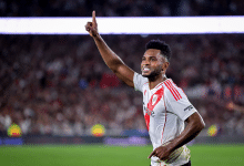 Miguel Borja con River Plate en 2025
