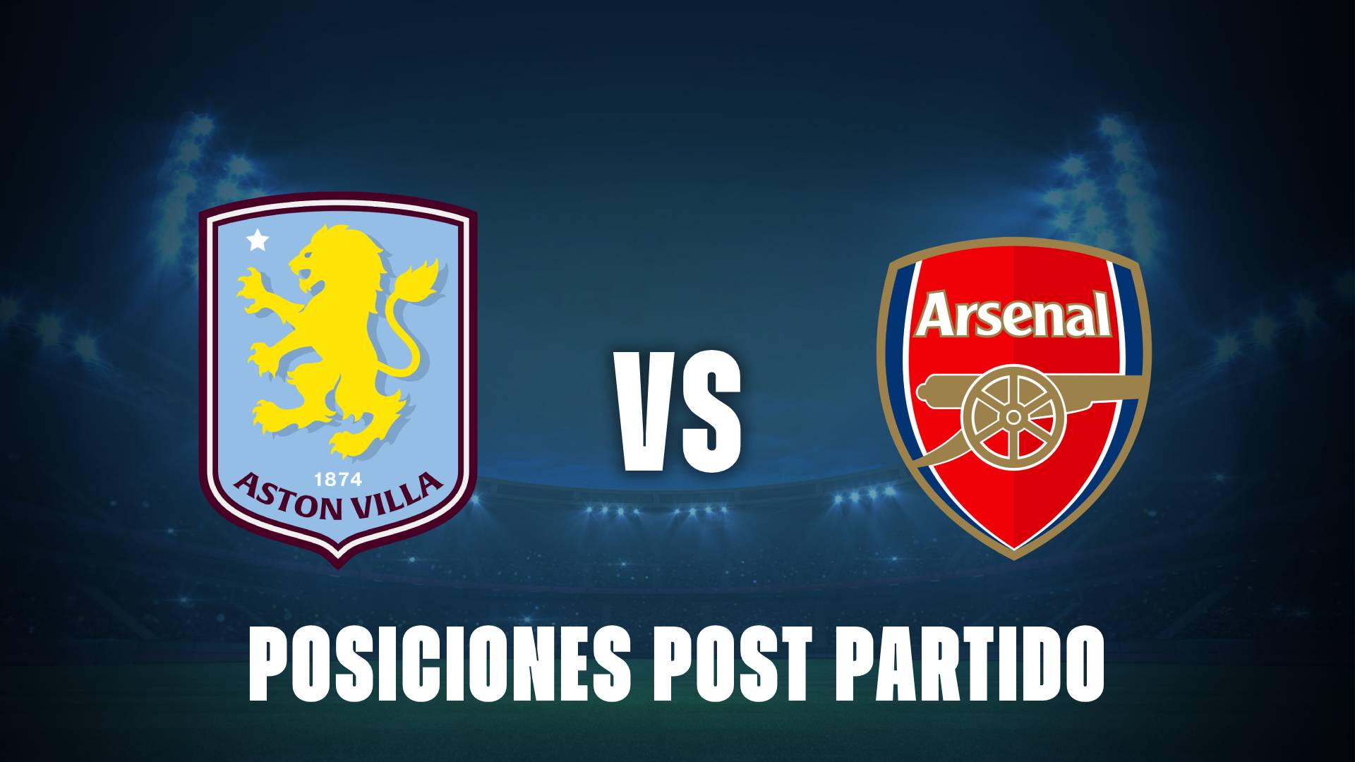 Aston Villa vs Arsenal: posiciones post partido y diferencia con el City