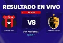 Alajuelense vs Municipal Liberia resultado en vivo