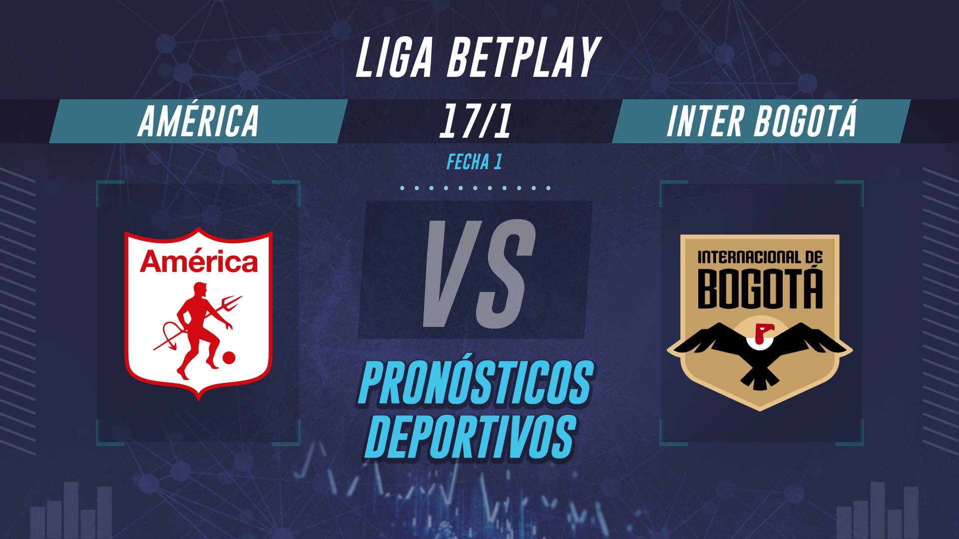 América vs Inter Liga BetPlay 2026 Pronóstico