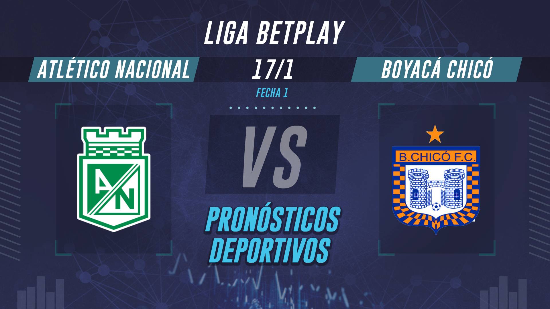 Atlético Nacional vs Chicó Liga BetPlay 2026 Pronóstico