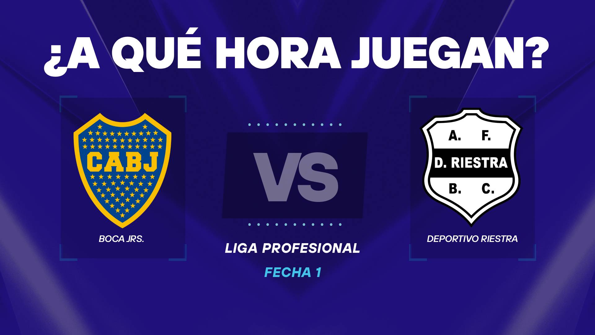 Boca vs Deportivo Riestra horario