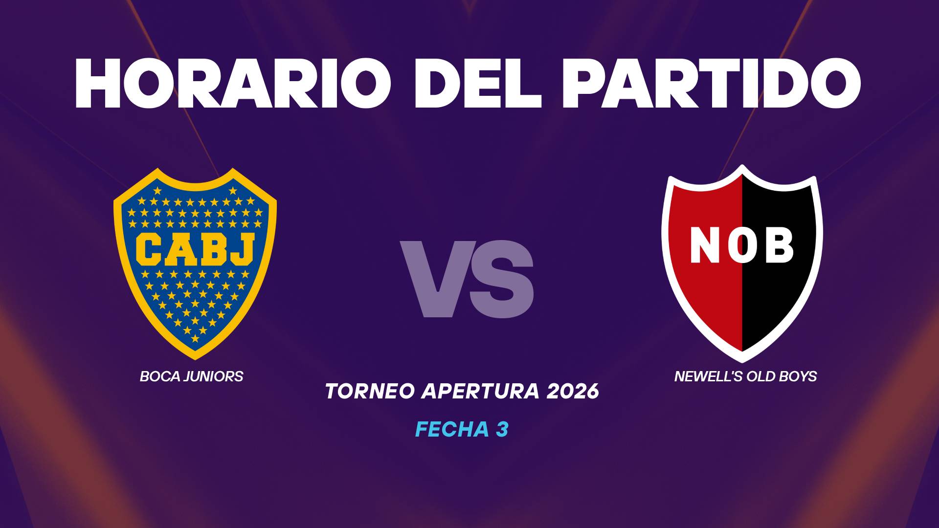 Boca vs Newell's horario