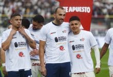 El primer grito oficial de Hernán Barcos con FC Cajamarca ante Juan Pablo II (Getty Images)