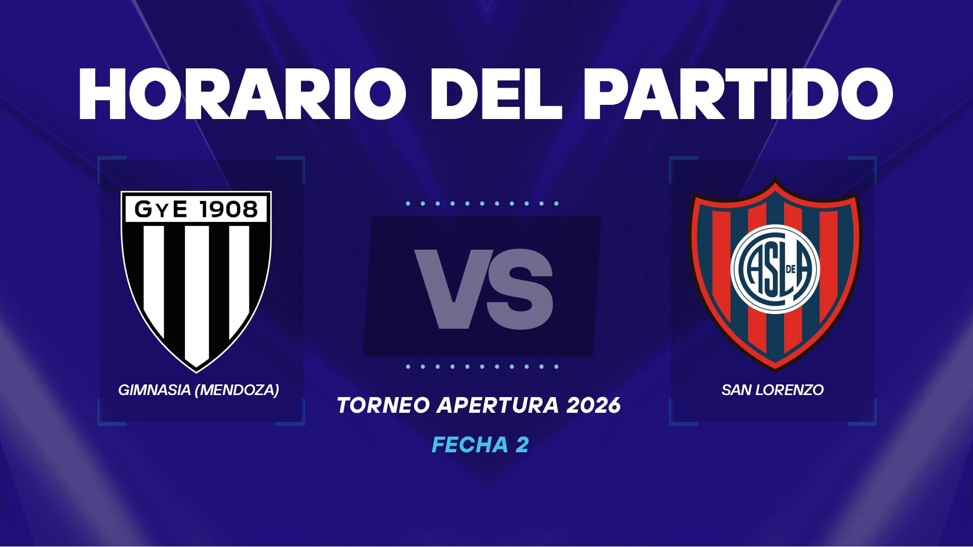 Gimnasia de Mendoza vs San Lorenzo horario