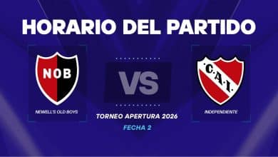 Newells vs Independiente horario