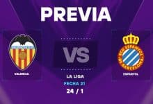 Valencia vs Espanyol: cuando juegan y horarios de la Fecha 21 de La Liga