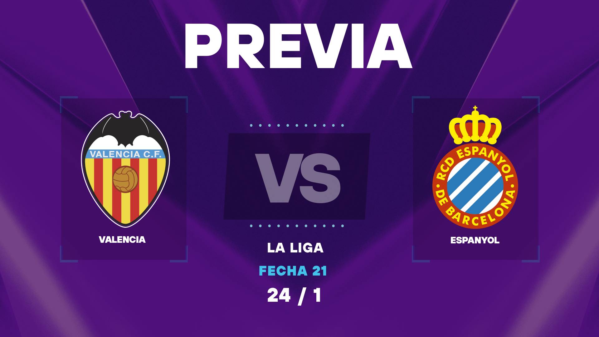 Valencia vs Espanyol: cuando juegan y horarios de la Fecha 21 de La Liga