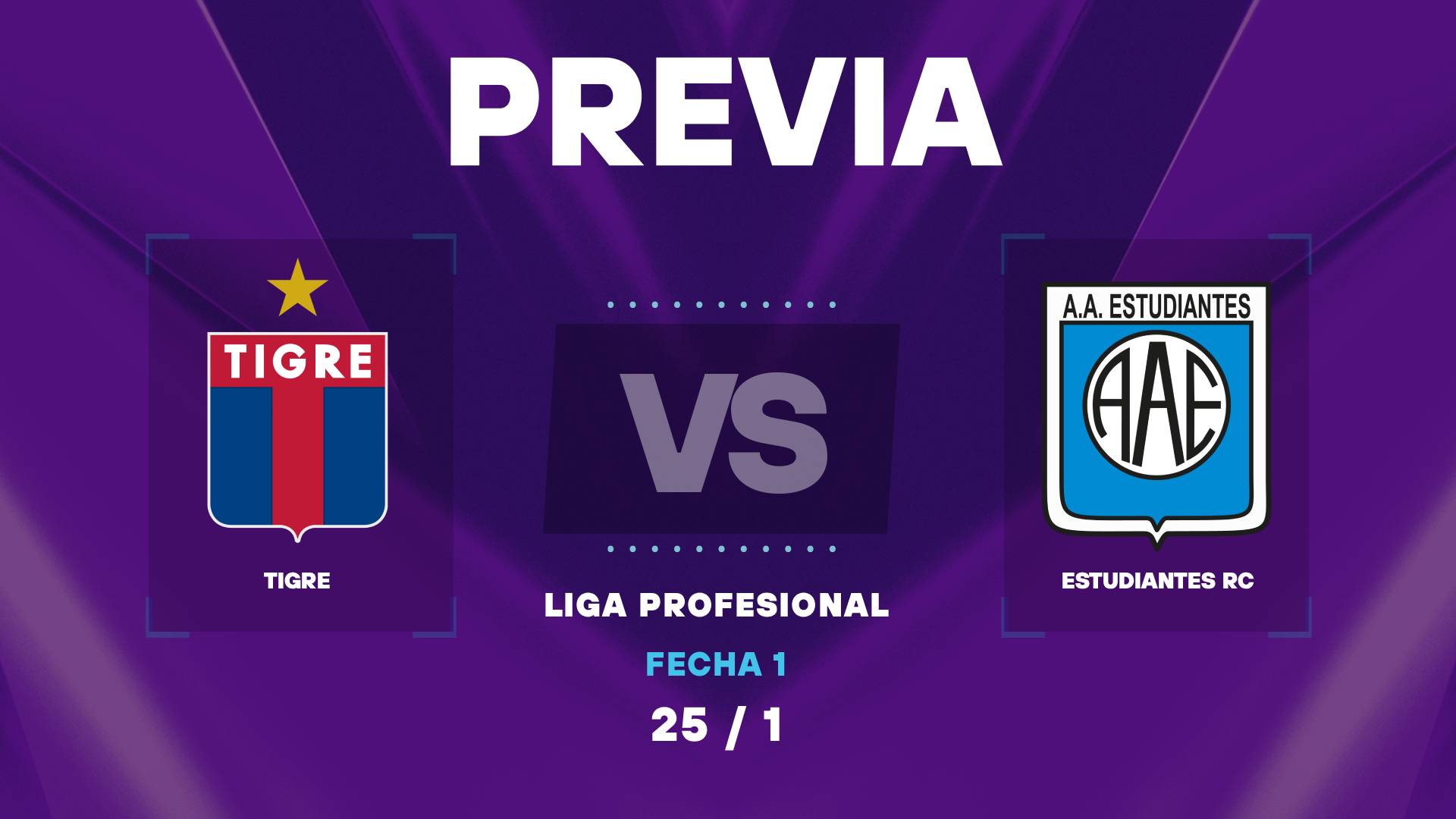 Tigre vs Estudiantes RC: horarios y donde ver el partido por la Liga Profesional