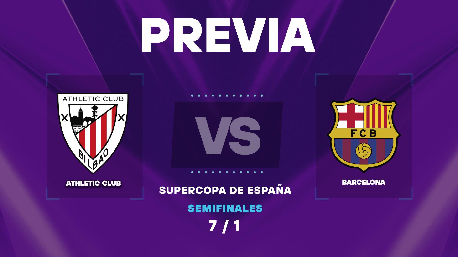 Barcelona vs Athletic: donde ver y posibles formaciones por la Supercopa de España