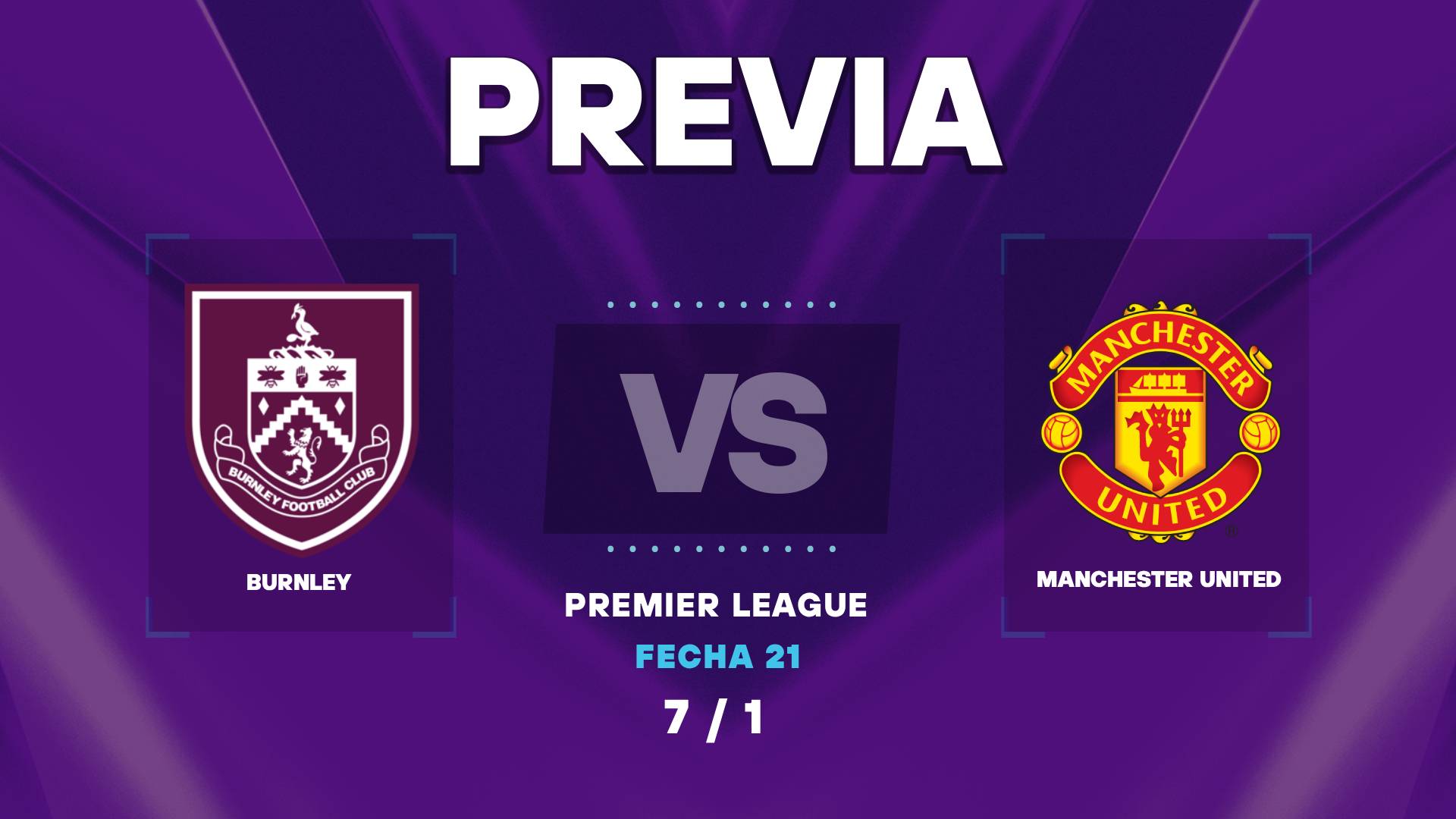 Burnley vs Manchester United: cuando juegan y donde ver el partido de Premier League